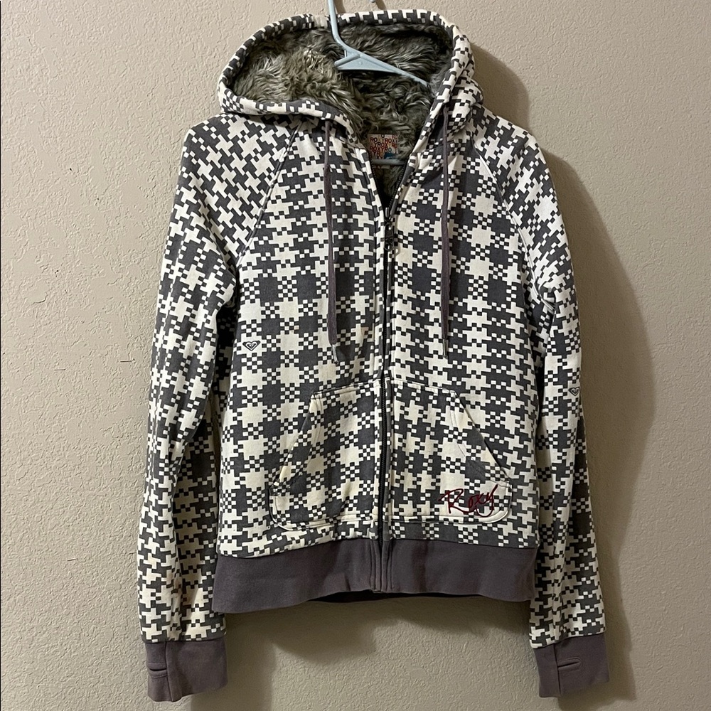 Roxy Vintage Faux Fur Lined Jacket with hood